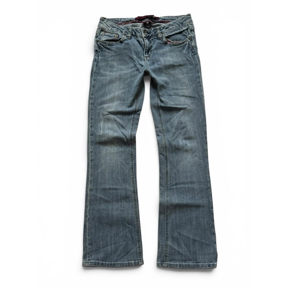 Refuge Womens Low Rise Bootcut Jeans Blue Denim Y2K SE-2101CR Size 7S